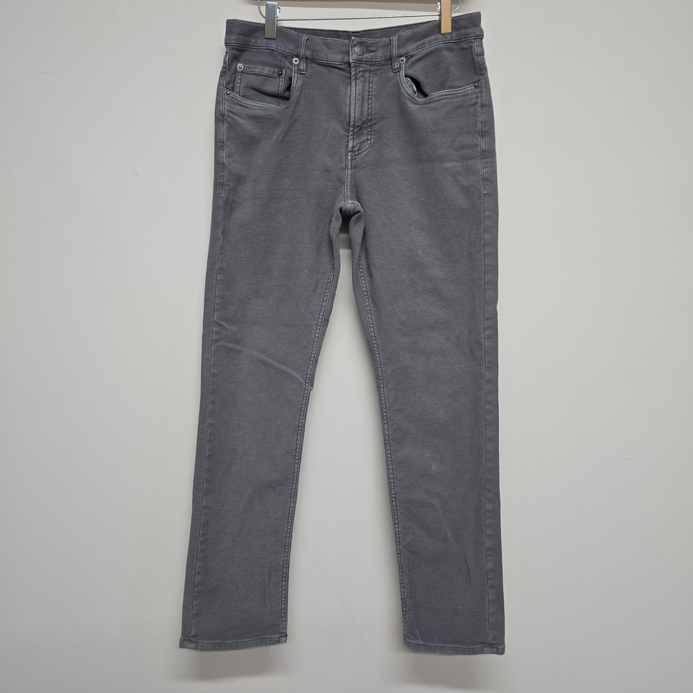 Faherty 5-Pocket Pants Mens 31x30 (fits 30x28) Gray Stretch Cotton Coastal